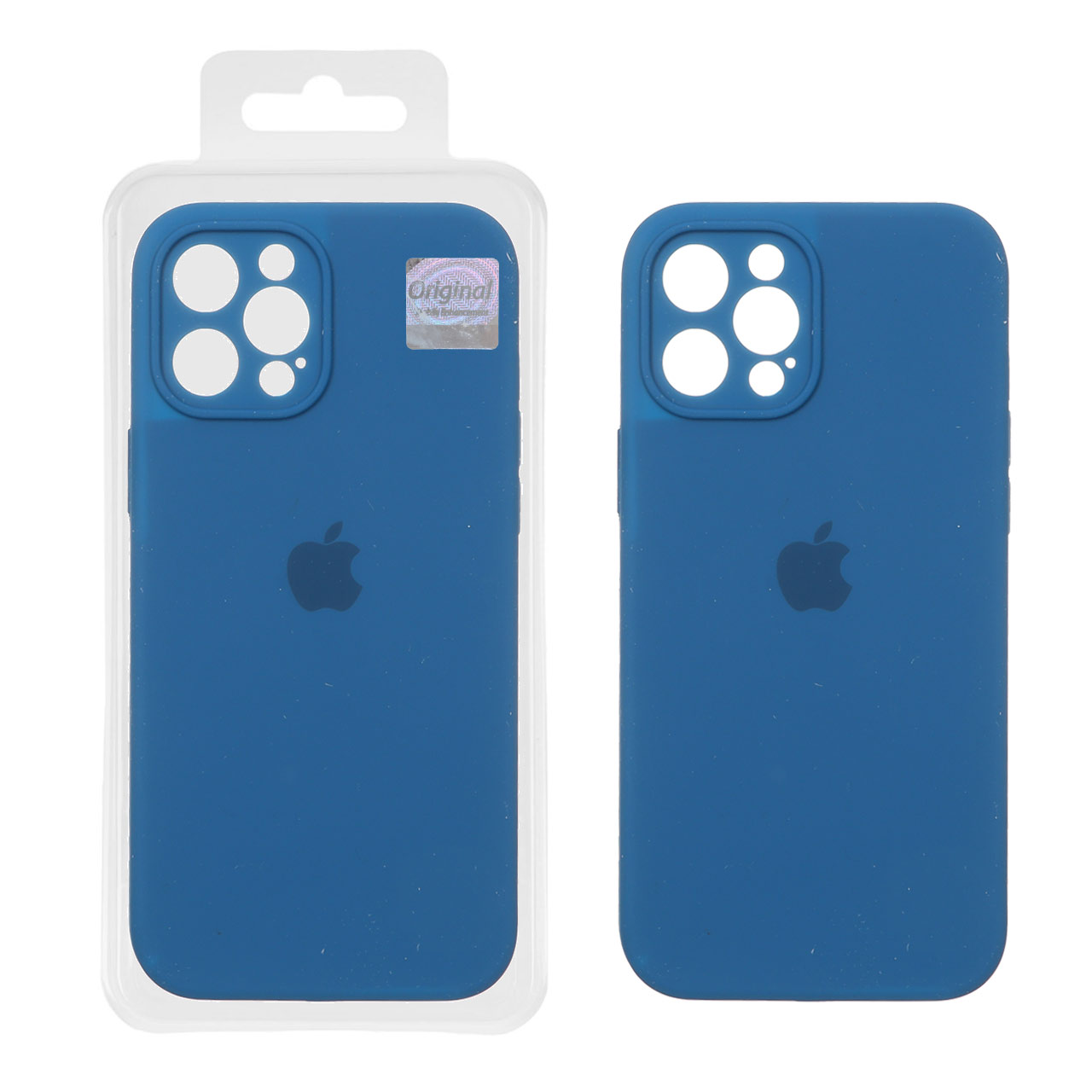قاب سیلیکونی پاک کنی اورجینال Master Quality مدل Apple iPhone 12 Pro Max - آبی کاربنی (پک دار)